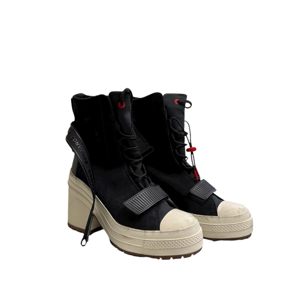 Converse Black and Cream Heeled Boots